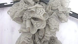 How to Knit a Lacy Ruffle Scarf  Left Handed Version [upl. by Assiluy]