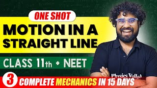 MOTION IN A STRAIGHT LINE  Complete Chapter in One Video  ConceptsPYQs  Class 11 NEET [upl. by Namharludba]