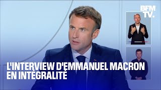 Linterview dEmmanuel Macron en intégralité [upl. by Recnal]