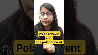 Diffrence between polar and nonpolar solvent chemistry shorts [upl. by Yren]