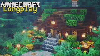 Rainy Cottage House  Minecraft Relaxing Longplay No Commentary 1211 [upl. by Assirac31]