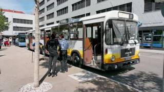 Historischer MAN SG240 Gelenkbus in München mit Mitfahrt 1080p [upl. by Hairacaz433]