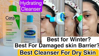 BEST Hydrating Cleanser For Dry Skin💙Face Wash For WinterCeraVe Hydrating CleanserCetaphil [upl. by Aratak925]