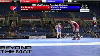 Junior Freestyle 171  Pat Downey FL vs Kyle Crutchmer OK [upl. by Silera848]