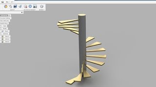 Fusion 360  Spiral staircase [upl. by Ycnahc470]