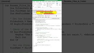 Bulk Rename Files Easily in Excel Using VBA Automation [upl. by Nagyam]