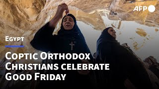 Coptic Orthodox Christians in Egypt celebrate Good Friday  AFP [upl. by Bowers]