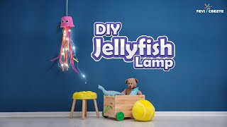 How to make DIY Jellyfish Lamp  Easy DIY  Kids Crafting [upl. by Giorgio570]