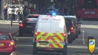 Convoy PTV 2X BTP Vans Responding London 🇬🇧 [upl. by Ettezyl]