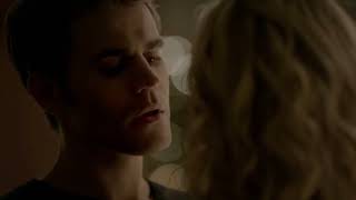 Stefan Kisses Caroline Under The Mistletoe Seline Helps The Twins  The Vampire Diaries 8x07 Scene [upl. by Ahtivak]