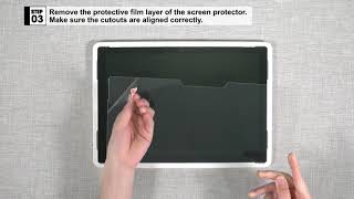 OMOTON Tutorial Video for Surface Pro 7 Screen Protector with Guide Frame [upl. by Memory]