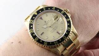 Rolex GMT Master II SERTI DIAL 16718 Luxury Watch Review [upl. by Ttesil]