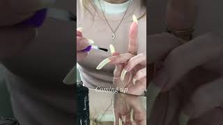 Painting and Filing Long Natural Nails  Nail Care  Nail Polish  ASMR [upl. by Wynne]