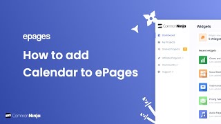 How to add a Calendar to ePages [upl. by Raamal]