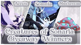 Creatures of Sonaria Giveaway Winners [upl. by Brianna]