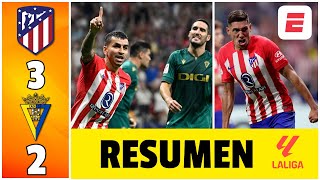 Atlético de Madrid se quedó con los 3 puntos en partidazo ante Cádiz Doblete de Correa  La Liga [upl. by Haissi]