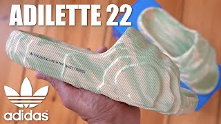 ARE THESE NEW ADIDAS SLIDES BETTER THAN YEEZYS ADILETTE 22 SLIDES REVIEW  SIZING amp COMFORT [upl. by Felty]