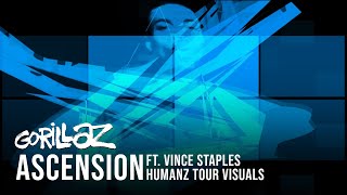 Gorillaz  Ascension ft Vince Staples HUMANZ Tour Visuals [upl. by Adonis]