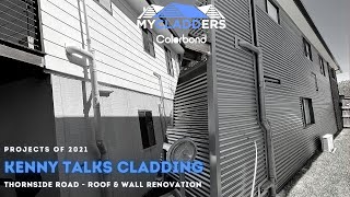 Colorbond Corrugated Wall Cladding  Kenny Talks Cladding Brisbane [upl. by Ahsitnauq]