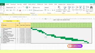 Gantt Chart Excel Tutorial  How to make a Basic Gantt Chart in Microsoft Excel excel [upl. by Yanahs779]