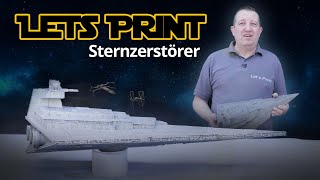 STAR WARS Sternzerstörer aus dem 3DDRUCKER  Lets Print 25  SUBTITLES  IGO3D [upl. by Hurlow631]