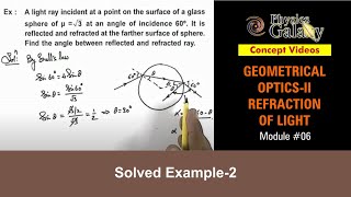 Class 12 Physics  Refraction of Light  6 Solved Example2  For JEE amp NEET [upl. by Calypso]