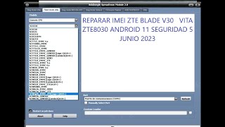 REPARAR IMEI ZTE BLADE V30 VITA ZTE8030 ANDROID 11 SEGURIDAD 5 JUNIO 2023 [upl. by Nodyarg]