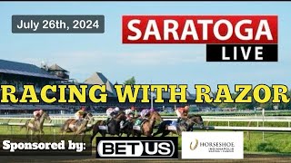 LIVE Horse Racing Handicapping  Saratoga  Colonial Downs  Gulfstream Del Mar  Fri July 26th [upl. by Haraf]