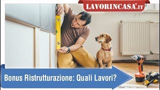 Bonus ristrutturazione 2019 e lavori ammessi [upl. by Godspeed]