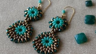 Sidonias handmade jewelry  Superduo earrings [upl. by Hardunn169]