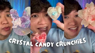 ASMR  Eating Crystal Candy Compilation  Satisfying crunches and chewing [upl. by Lessirg79]