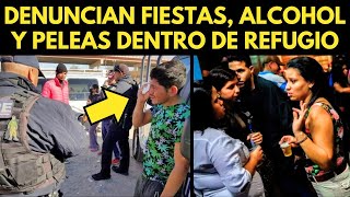 DENUNCIAN FIESTAS ALCOHOL Y PELEAS DENTRO DE REFUGIO PARA MIGRANTES [upl. by Allenotna]