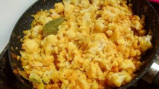 receta de coliflor al ajillo [upl. by Bravar]