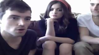 Ian Harding amp Lucy Hale Ustream 23\9\2012 Part 2 [upl. by Attaymik]