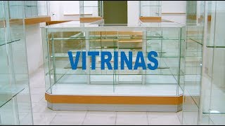 Vitrina de aluminio vidrio y madera [upl. by Nilsoj]