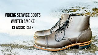 Viberg 2030 Winter Smoke Regency Calf SERVICE BOOTS [upl. by Nylsoj659]