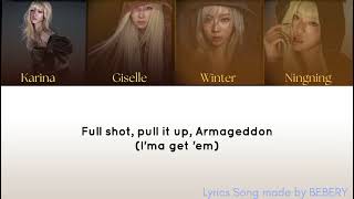 AESPA Armageddon song lyrics [upl. by Troc]