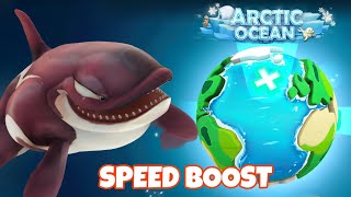 HUNGRY SHARK WORLD 🌎 KILLER WHALE SHARK SPEED BOOST 🦈 ARCTIC OCEAN CLASSIC MODE FULL GAMEPLAY HD [upl. by Reinhard959]