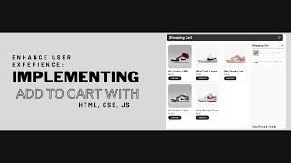 How to Create Add to Cart Feature Using HTML CSS JS [upl. by Alyel]