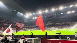 AC Milan Fans Sing “Sará perché ti amo” Before Europa League Match vs Roma  April 11 2024 [upl. by Sergent]