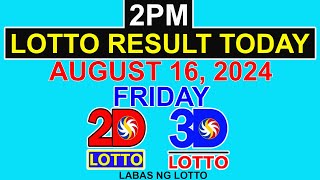 2pm Lotto Result Today August 16 2024 PCSO [upl. by Eleanor253]