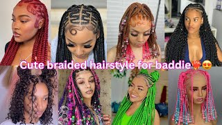 CUTE BRAIDED HAIRSTYLES 🔥😍 NEW BRAIDS HAIRSTYLES 2024✨ [upl. by Noirod]