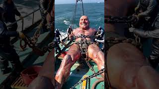 GIANT sea creature caught by fishermen at sea🌊🐟⛓️⛓️ [upl. by Berlin]