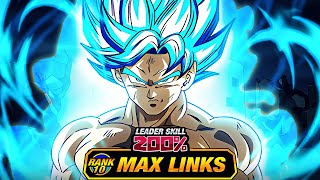 IS HE A MONSTER LEVEL 10 LINKS 100 UNIVERSE TREE BLUE GOKU DBZ Dokkan Battle [upl. by Chrisse]