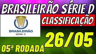 ✔️EMOCIONANTE TABELA DO CAMPEONATO BRASILEIRO SERIE D CLASSIFICAÇÃO DO BRASILEIRÃO 2024 HOJE JOGOS [upl. by Enimzzaj]