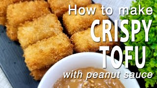 HOW TO MAKE CRISPY TOFU with PEANUT SAUCE  TOFU RECIPE  BUDGET AND EASY RECIPE [upl. by Yanarp]