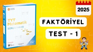 345 TYT MATEMATİK SORU BANKASI ÇÖZÜMLERİ  FAKTÖRİYEL  TEST 1  2025 [upl. by Lieno896]