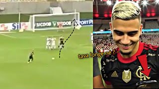 ANDREAS PEREIRA REAGE A SEU GOLAÇO DE FALTA PELO FLAMENGO [upl. by Leiva]