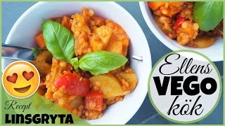 Recept  Linsgryta ♡ Min favorit rätt just nu VEGAN [upl. by Yrekcaz438]