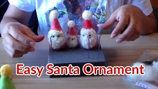 Needle Felted Santa Ornament Tutorial [upl. by Hansel669]